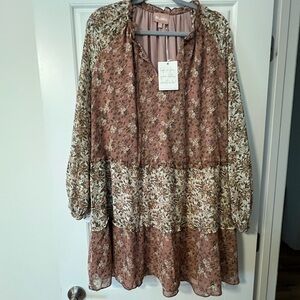 Birdie Mini Dress ~ Floral Print Mix